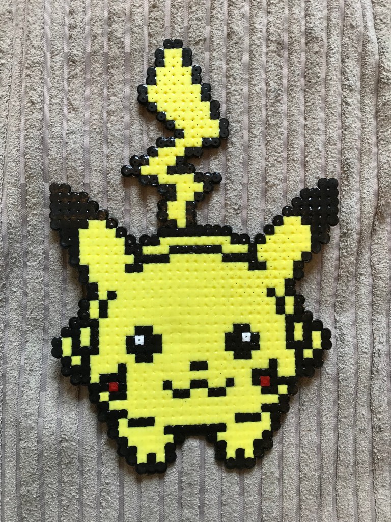 running pikachu hama bead design